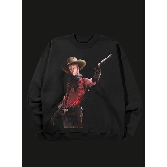 Official Machine Gun Kelly Outlaw Rodeohouston Crewneck Sweatshirt Large - Picture 1 of 2